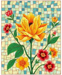 Botanical Mosaic Paint Numbers