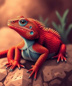 Crimson Agama Paint Numbers