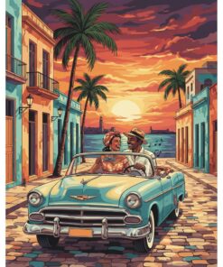 Vintage Cuban Love Journey Paint By Numbers