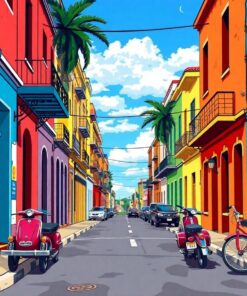 Vintage Cuban Street Art Paint By Numbers