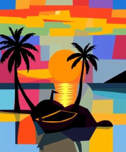 Island Sunset Paint Numbers