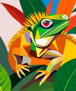 Tropical Iguana Paint Numbers
