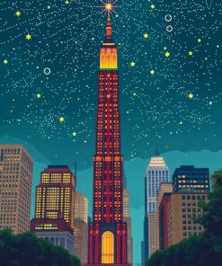 Starry Tower Paint Numbers