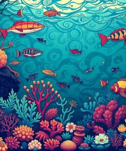 Vintage Deep Sea Habitat Paint By Numbers