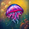 Vintage Deep Sea Jelly paint by numbers