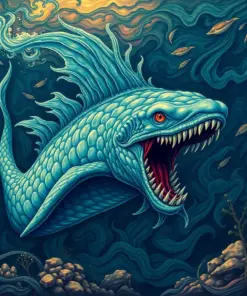 Vintage Deep Sea Leviathan Paint By Numbers