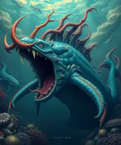 Vintage Deep Sea Leviathan paint by numbers