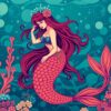 Vintage Deep Sea Mermaid Paint By Numbers
