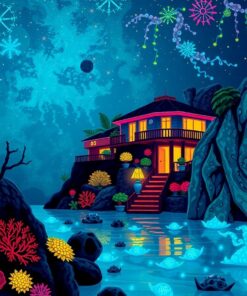 Vintage Deep Sea Oasis Paint By Numbers