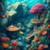 Vintage Deep Sea Oasis Paint By Numbers