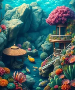 Vintage Deep Sea Oasis Paint By Numbers