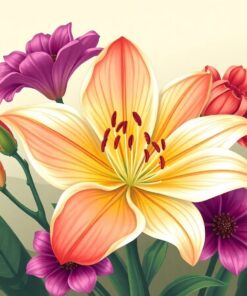 Vintage Desert Lily Bloom Paint By Numbers