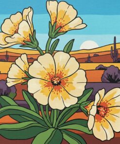 Vintage Desert Primrose Paint By Numbers