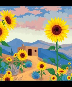 Vintage Desert Sunflower Oasis Paint By Numbers