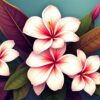 Vintage Dewy Plumeria Bloom Paint By Numbers