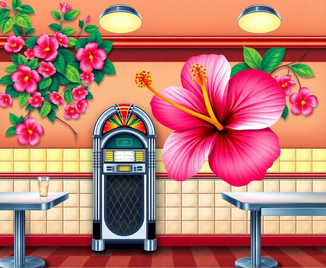 Hibiscus Wall Paint Numbers Hibiscus Wall Paint Numbers