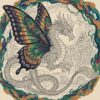 Vintage Dragon Butterfly Encounter Paint By Numbers