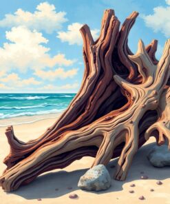 Vintage Driftwood Fire Ash Paint By Numbers