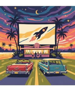 Vintage Drive In Summer Paint By Numbers