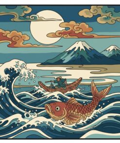 Vintage Edo Water Chaser Paint By Numbers