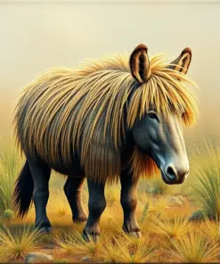 Vintage Elephant Grass Burro Paint By Numbers