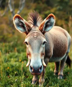 Vintage Elephant Grass Burro paint by numbers