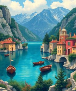 Vintage Emerald Bay Citadel Paint By Numbers