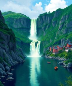 Fjord Falls Paint Numbers