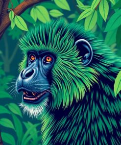 Forest Howler Paint Numbers