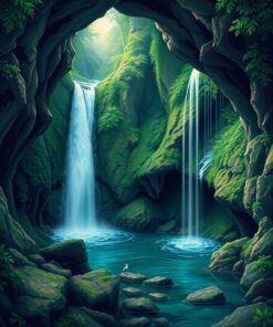 Grotto Falls Paint Numbers