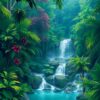 Jungle Cascade Paint Numbers