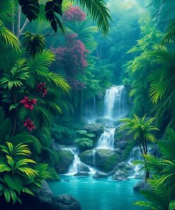 Jungle Cascade Paint Numbers