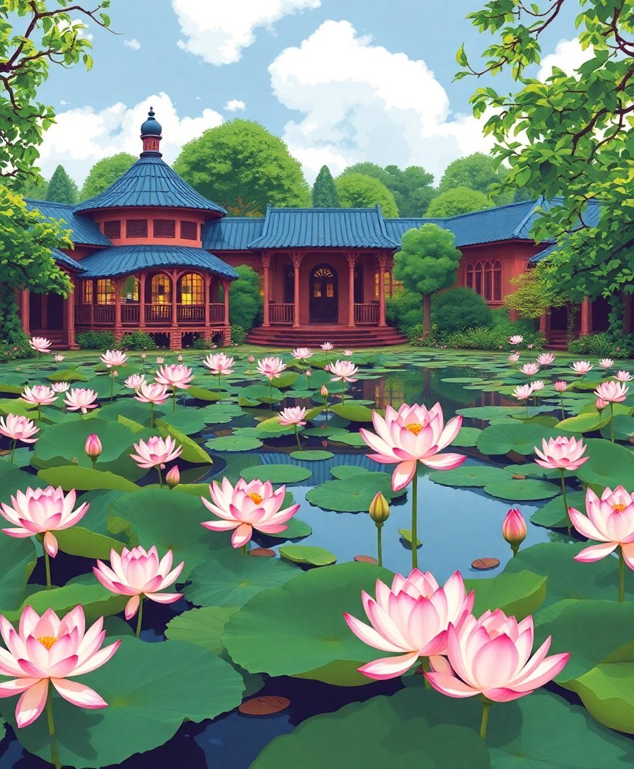 Lotus Waters Paint Numbers Lotus Waters Paint Numbers