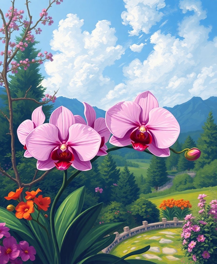 Orchid Blooms Paint Numbers Orchid Blooms Paint Numbers