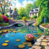 Vintage Estate Water Garden Paint By Numbers