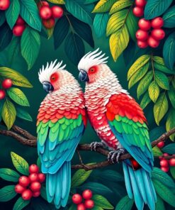 Eucalyptus Galahs Paint Numbers