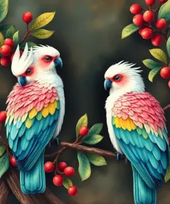 Vintage Eucalyptus Galahs paint by numbers