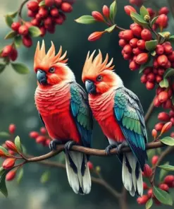 Vintage Eucalyptus Galahs paint by numbers