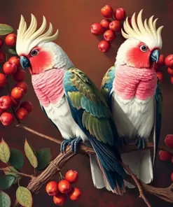 Vintage Eucalyptus Galahs Paint By Numbers