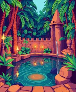 Jungle Pool Paint Numbers