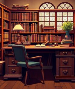 Library Desk Paint Numbers