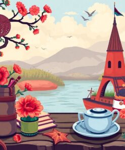 Vintage Explorer Tea Journal Paint By Numbers