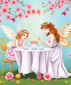 Vintage Fairy Tea Party Paint By Numbers