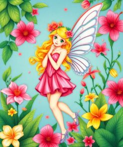 Tropical Bloom Paint Numbers