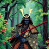 Forest Samurai Paint Numbers