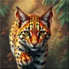 Vintage Fernery Ocelot Prowl Paint by Numbers