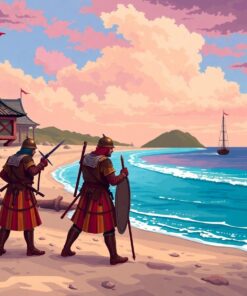 Vintage Feudal Beach Stance Paint By Numbers