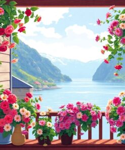 Balcony Blooms Paint Numbers