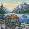 Vintage Fjord Fish Cart Paint By Numbers