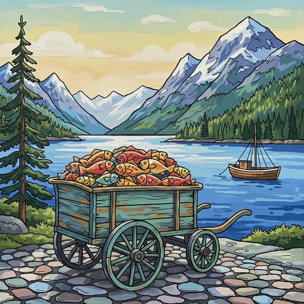 vintage-fjord-fish-cart-paint-by-numbers-kit